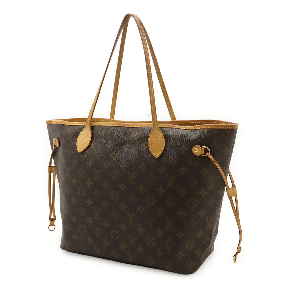 Louis Vuitton Shoulder Neverfull Monogram Hobo Bag Tote Carry Brown